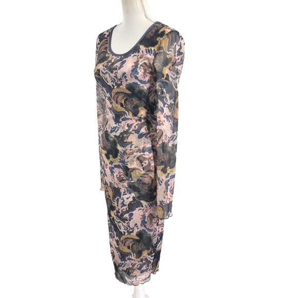 Elizabeth and James Womens Size XS Body-Con Pullover Dress Printed Mesh - Picture 5 of 9